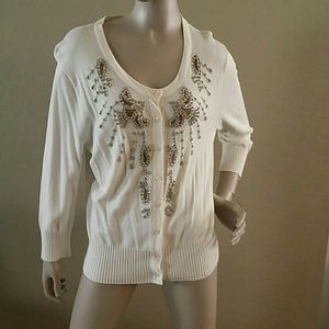 Cyrus Sweater white w/ sequence